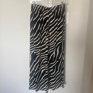 H&M Wide-Leg Zebra-Print Pants